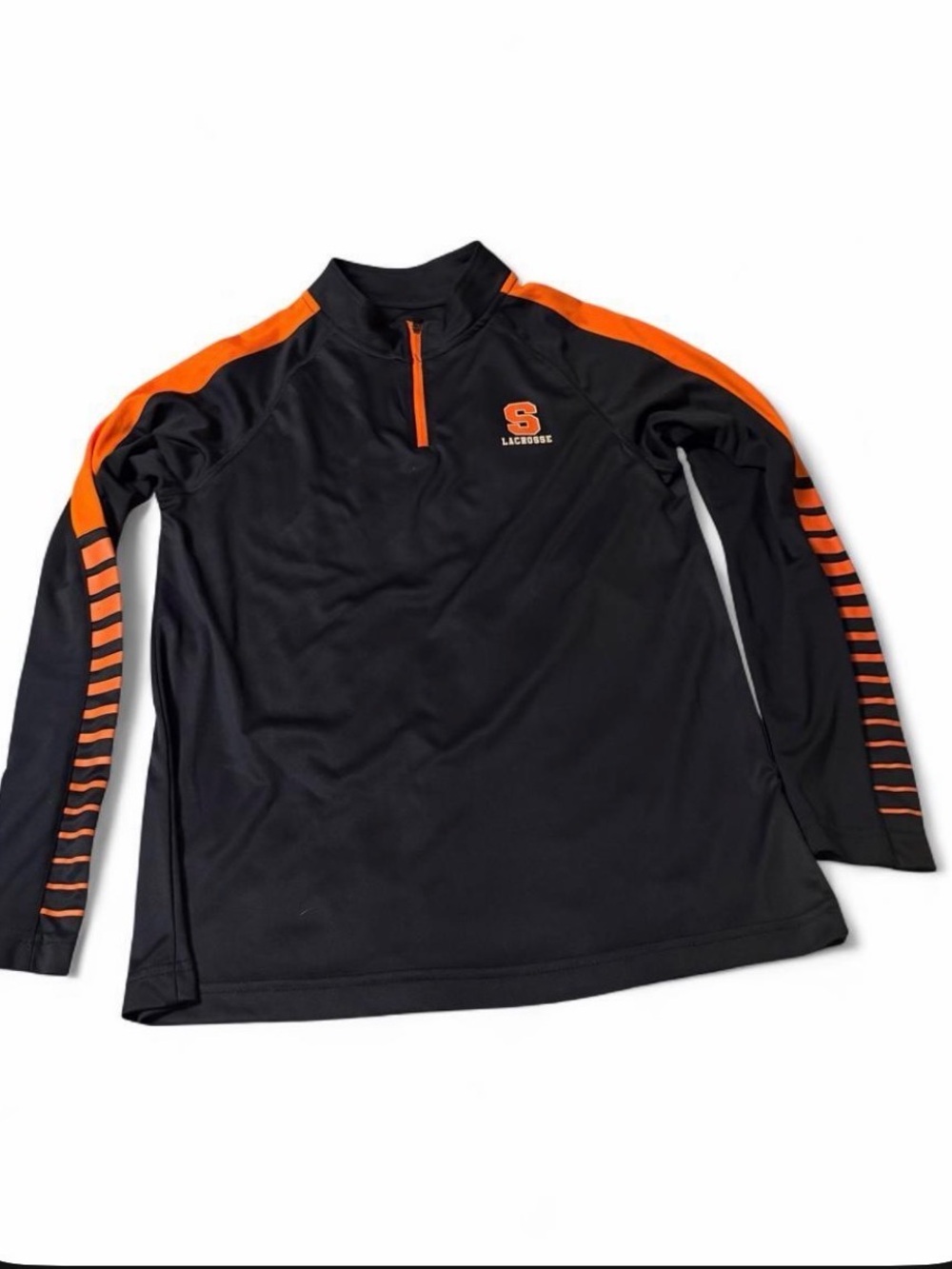 Syracuse Blue & Orange Half-Zip Swim Top